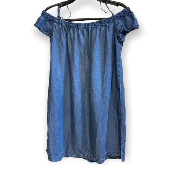 CLOTH & STONE Off The Shoulder Chambray Dress - Picture 2 of 7